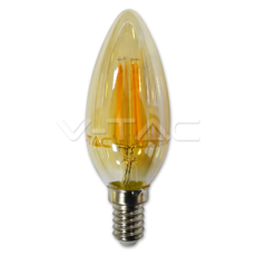 LED ŽARULJA - 4W FILAMENT E14 OBLIK SVIJEĆE- JANTAR 2700K