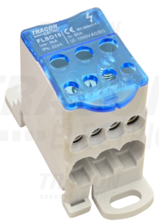 ODCJEPNA REDNA STEZALJKA ZA GLAVNI VOD, S POKLOPCEM 3X16(16)mm2 / 4x10(6)mm2, 1000VAC/DC, 80A