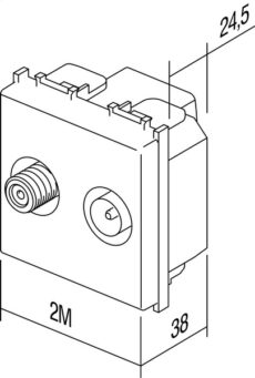 UTIČNICA SAT-TV 2M PW MOD.