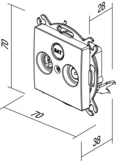 UTIČNICA TV-R KRAJNA 1DB AT XO