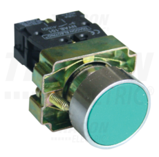 TIPKALO OBIČNO,METALNA OSNOVA,ZELENO 1XNC,3A/240V AC,IP42