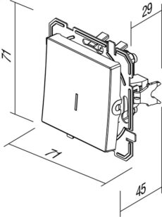 PREKIDAČ S INDIKACIJOM 1POL 10AX 250V~ AT IN XO LOGIQ