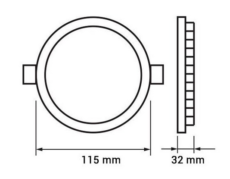 LED PANEL ROUND UGRADNI 6W 450LM 4000K
