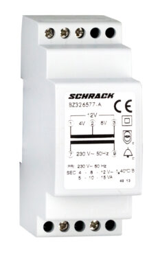 TRAFO ZA ZVONO 230/4-8-12V AC, 15VA, MONTAŽA NA DIN NOSAČ