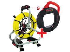 PROFI-SET Sajla od staklenih vlakana Ø 4,5 MM 60m + RUNPO 5 - profesionalna sajla za provlačenje 30m