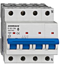 AUTOMATSKI OSIGURAČ AMPARO 10kA, C 32A, 3P+N